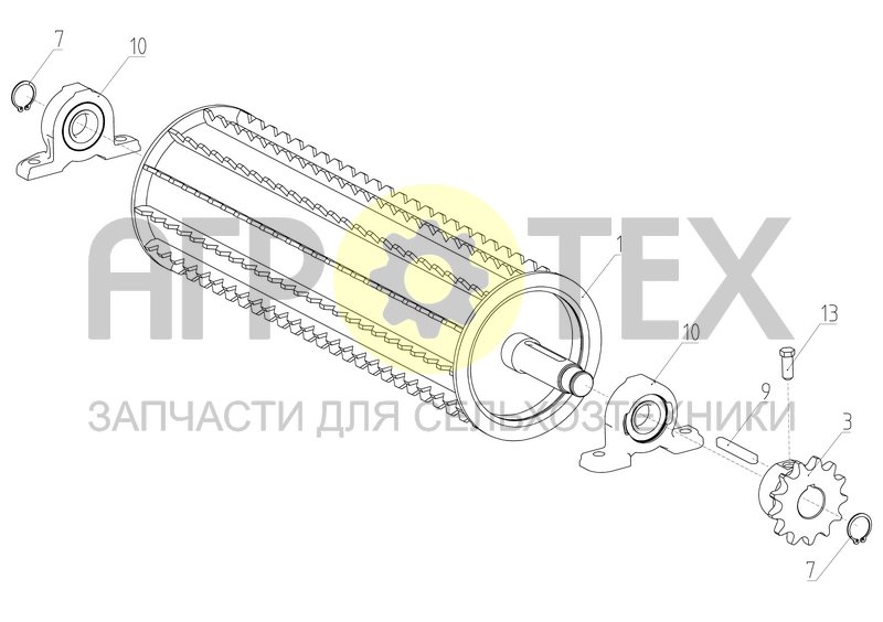 Валец (РСМ-100.80.30.320) (№9 на схеме)